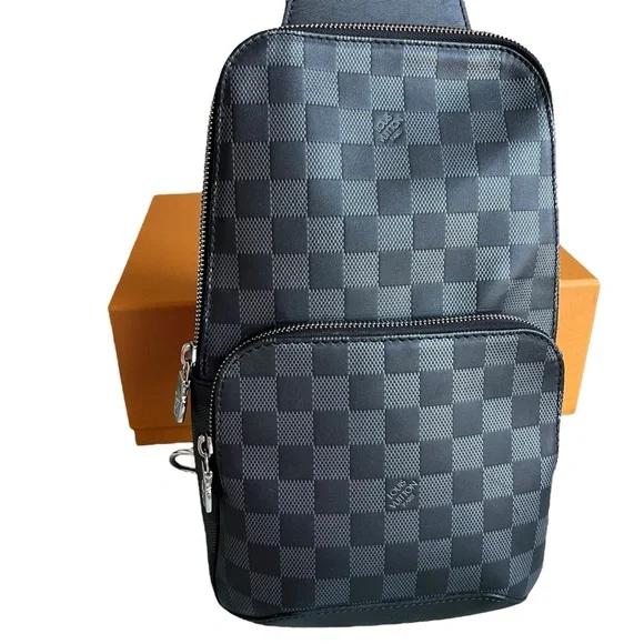 Louis Vuitton Damier Infini Avenue Sling bag Onyx Black Gray Checker Leather - Picture 2 of 11